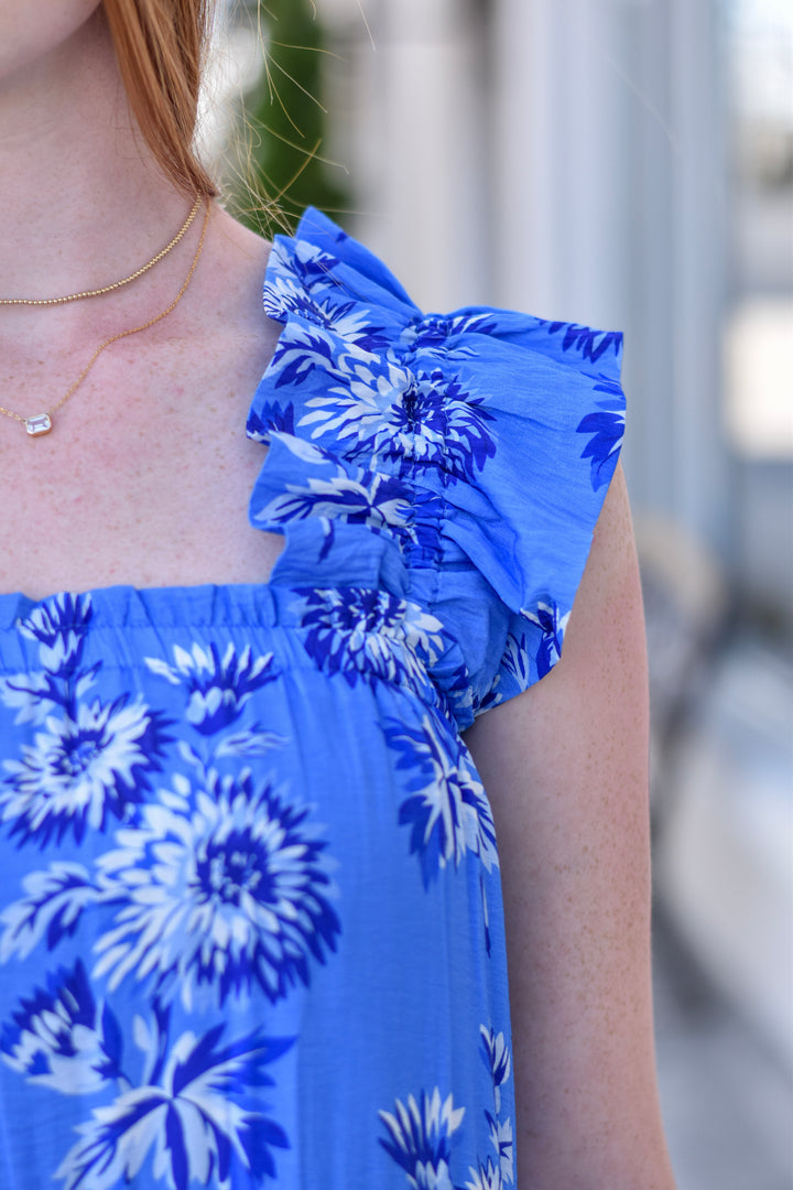 THML Indigo Meadow Maxi Dress
