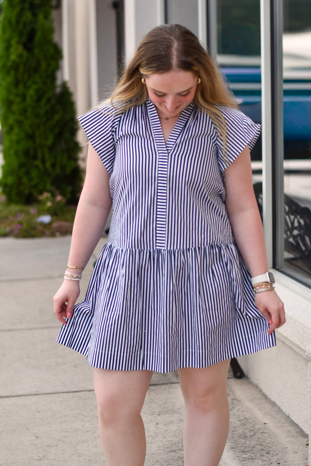 Pinch Stripe Dress