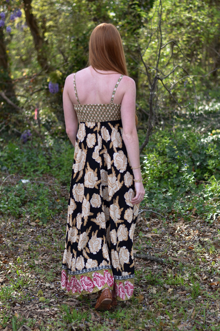 Boho Bloom Mix-Print Maxi Dress