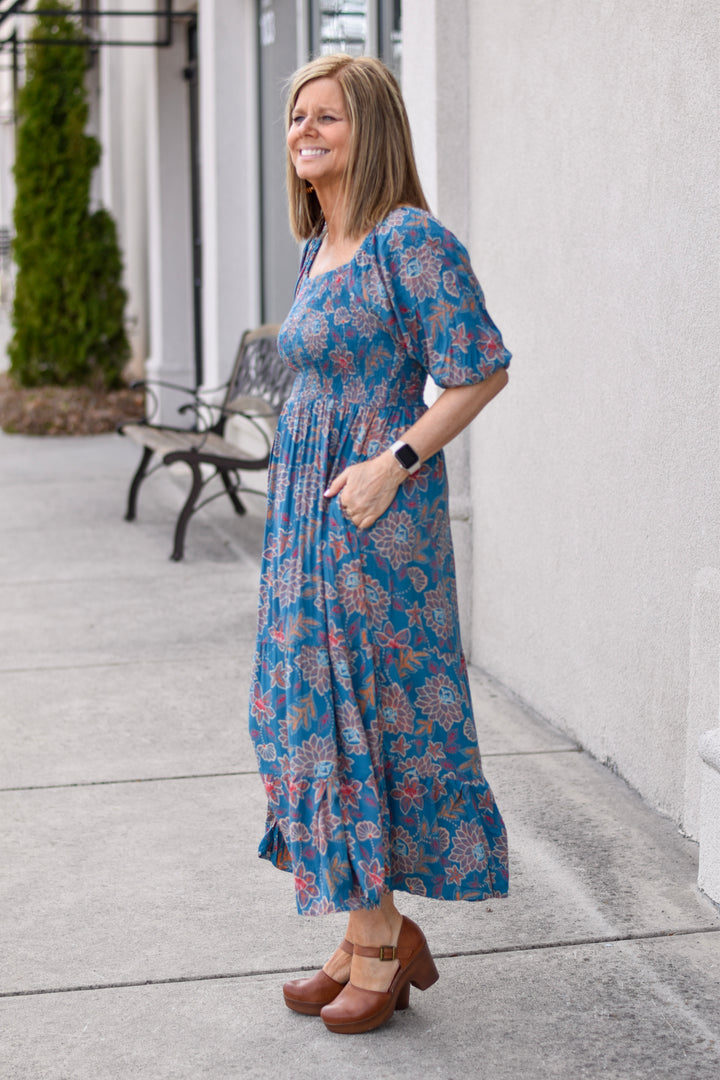 Blue Haven Boho Maxi Dress