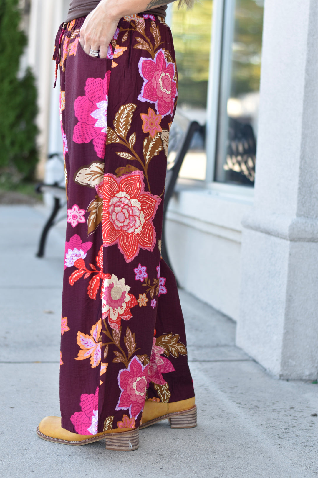 Umgee Wildflower Dreams Wide Leg Pants