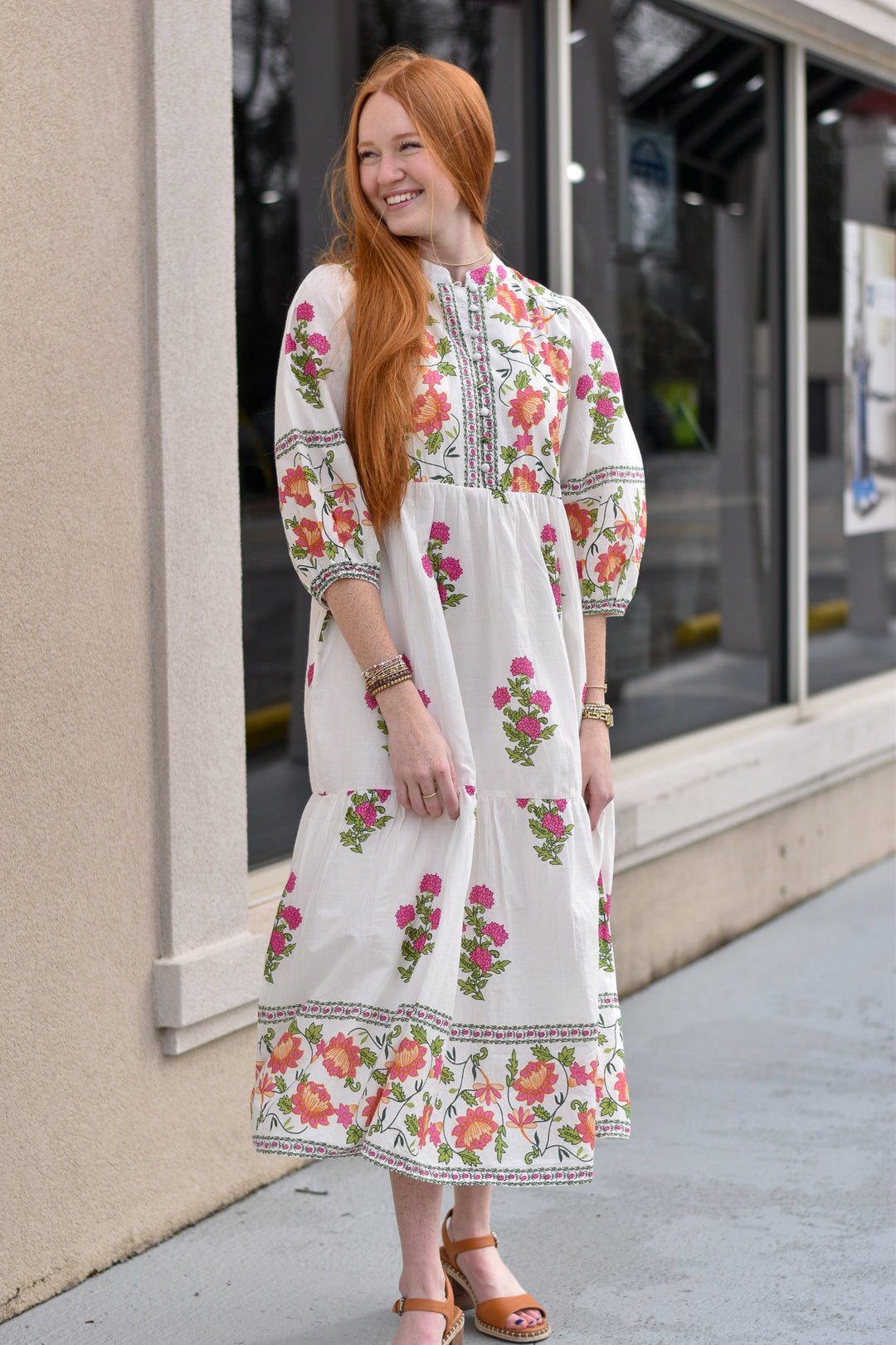 THML Floral Tiered Dress