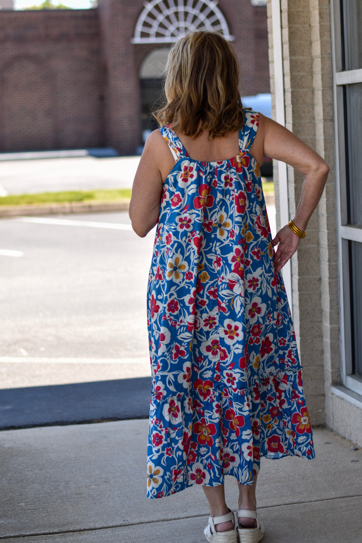 Bluebell Garden Cotton Midi Dress