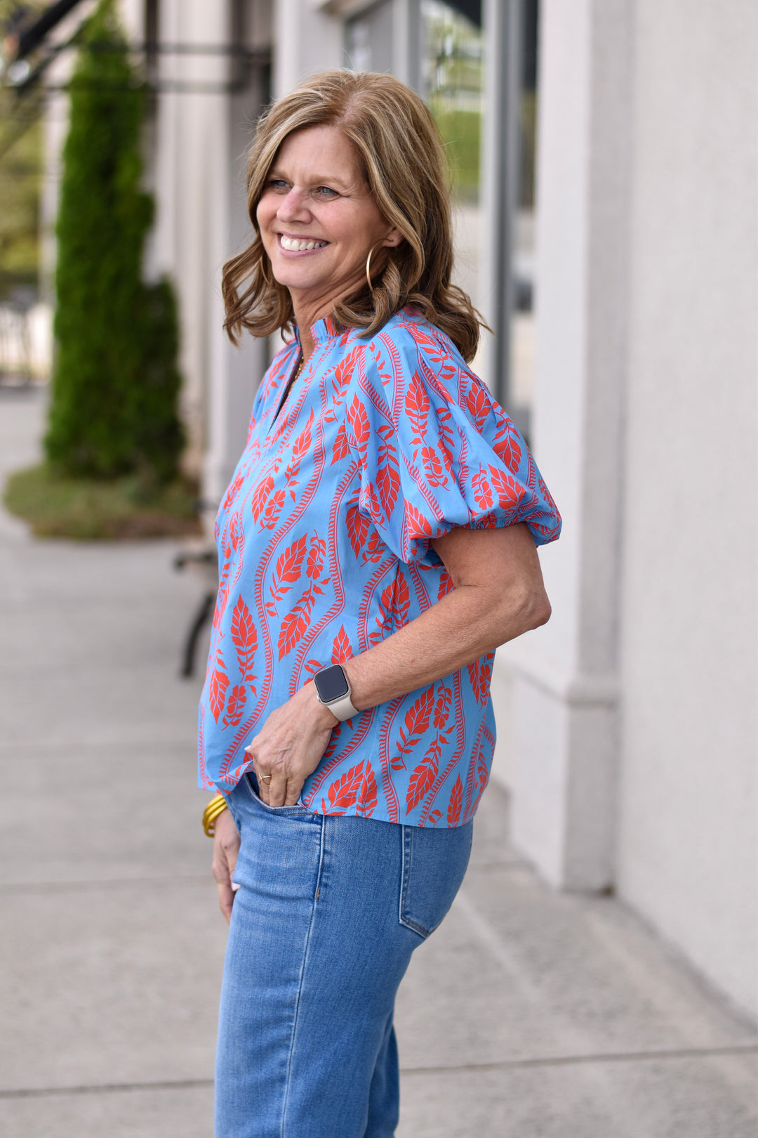 Pinch Botanical Print Blouse Top