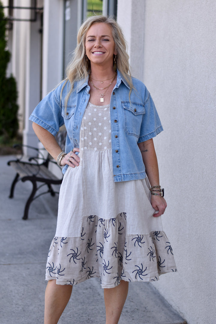 Everyday Crop Denim Shirt