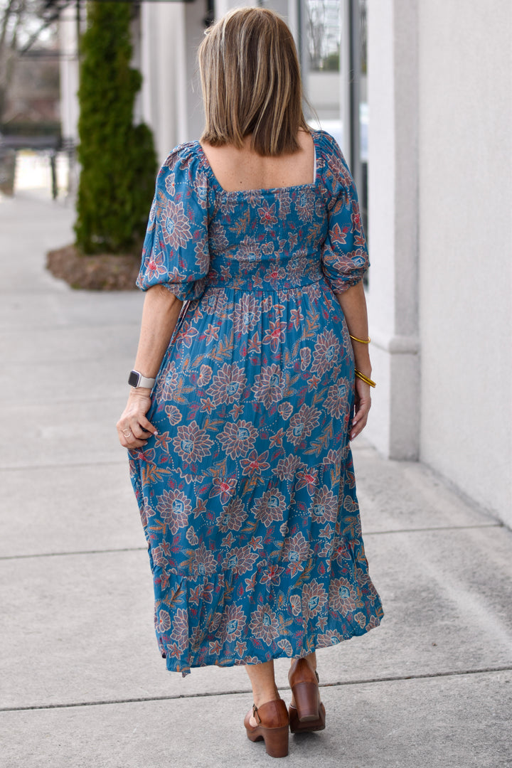 Blue Haven Boho Maxi Dress