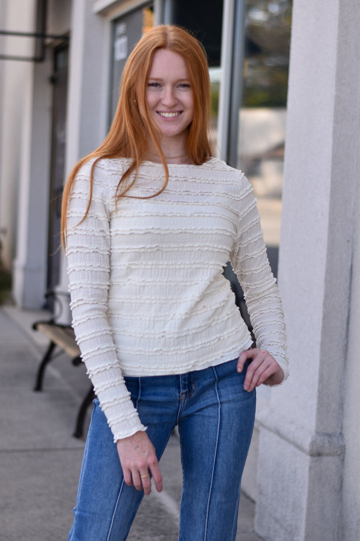 Lace Mockneck Top