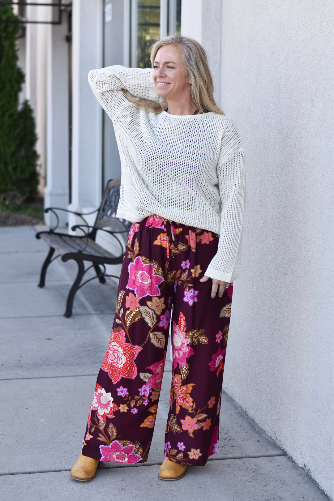 Umgee Wildflower Dreams Wide Leg Pants