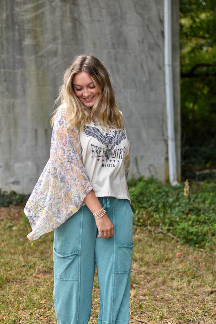 Free Bird Boho Poncho Top