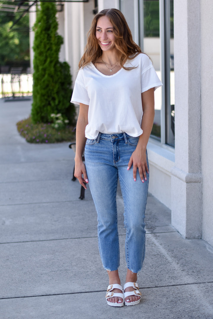 Judy Blue Destroy Hem Kick Flare