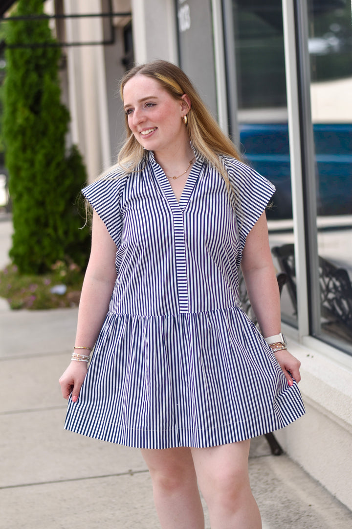 Pinch Stripe Dress