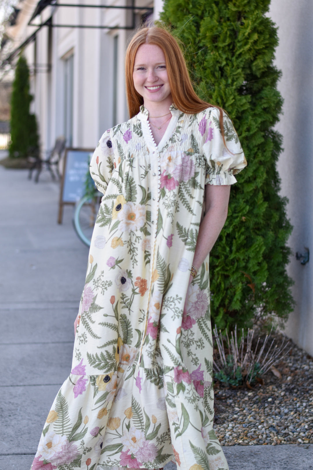 Umgee Wildflower Lace Midi Dress