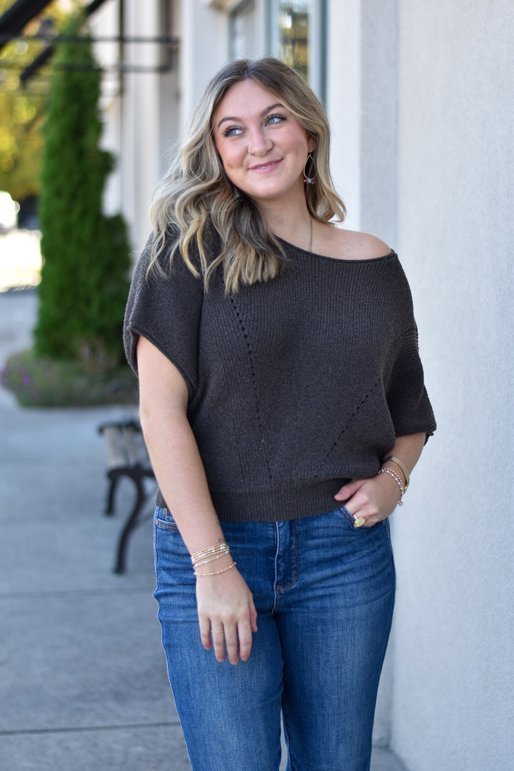 Ember Drift Sweater Top