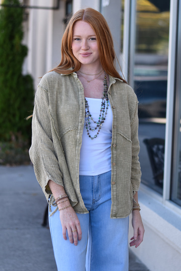 Driftwood Cotton Gauze Shirt