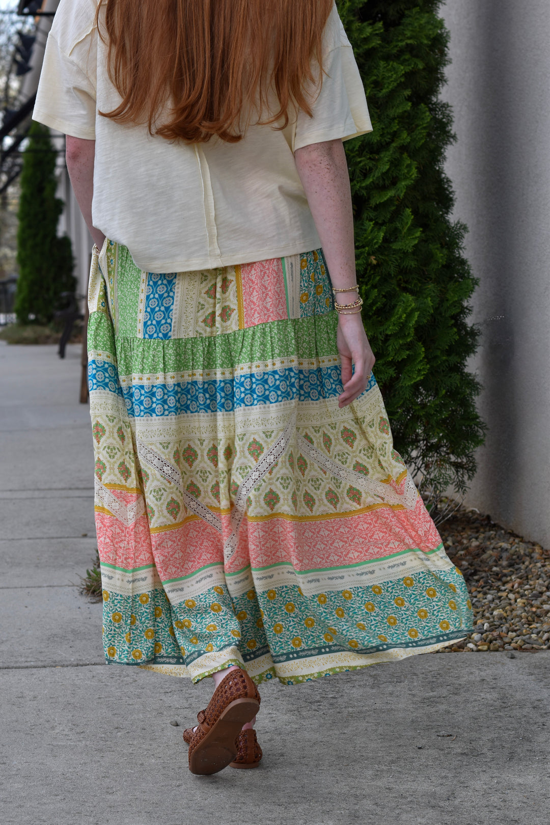 Desert Mosaic Boho Maxi Skirt