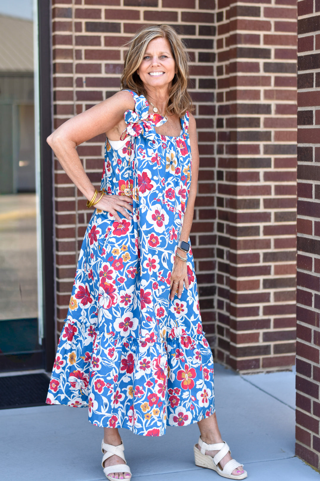 Bluebell Garden Cotton Midi Dress