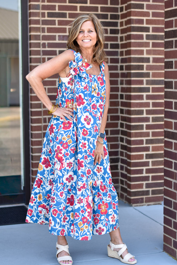 Bluebell Garden Cotton Midi Dress