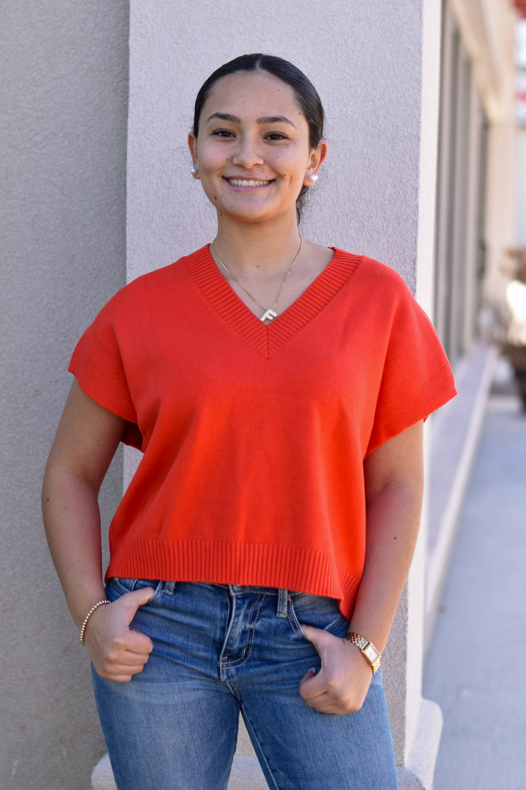 Sweetheart V-Neck Sweater