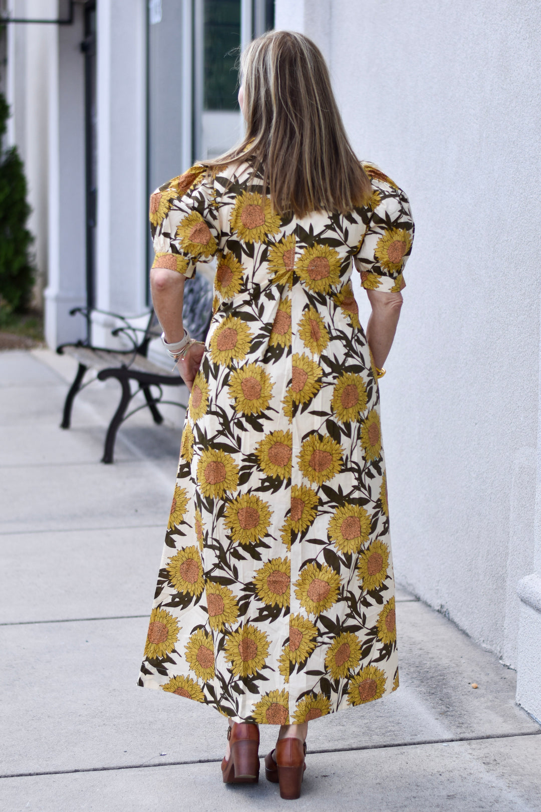 Pinch Golden Sunflower Midi Dress