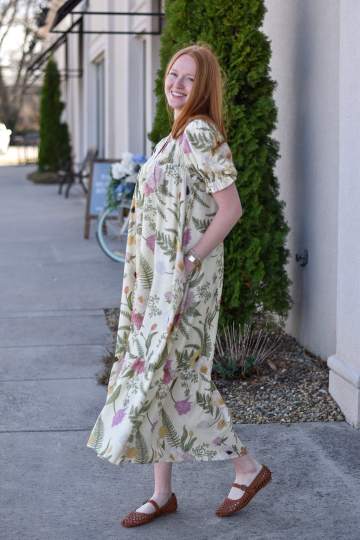 Umgee Wildflower Lace Midi Dress