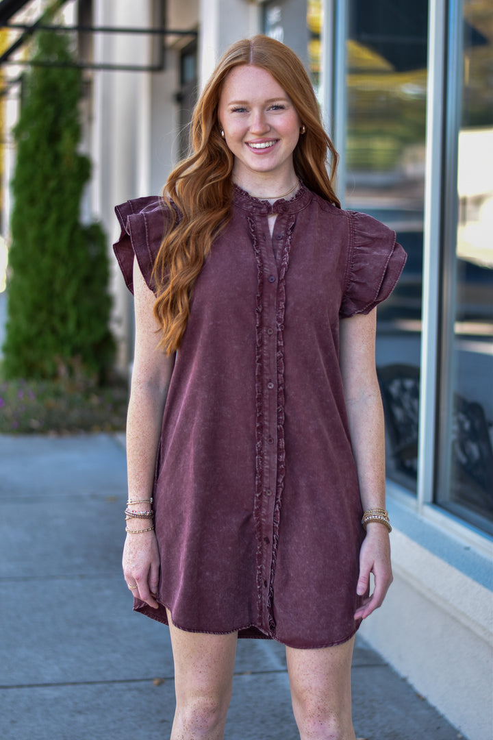 Snowfall Ruffle Mini Dress