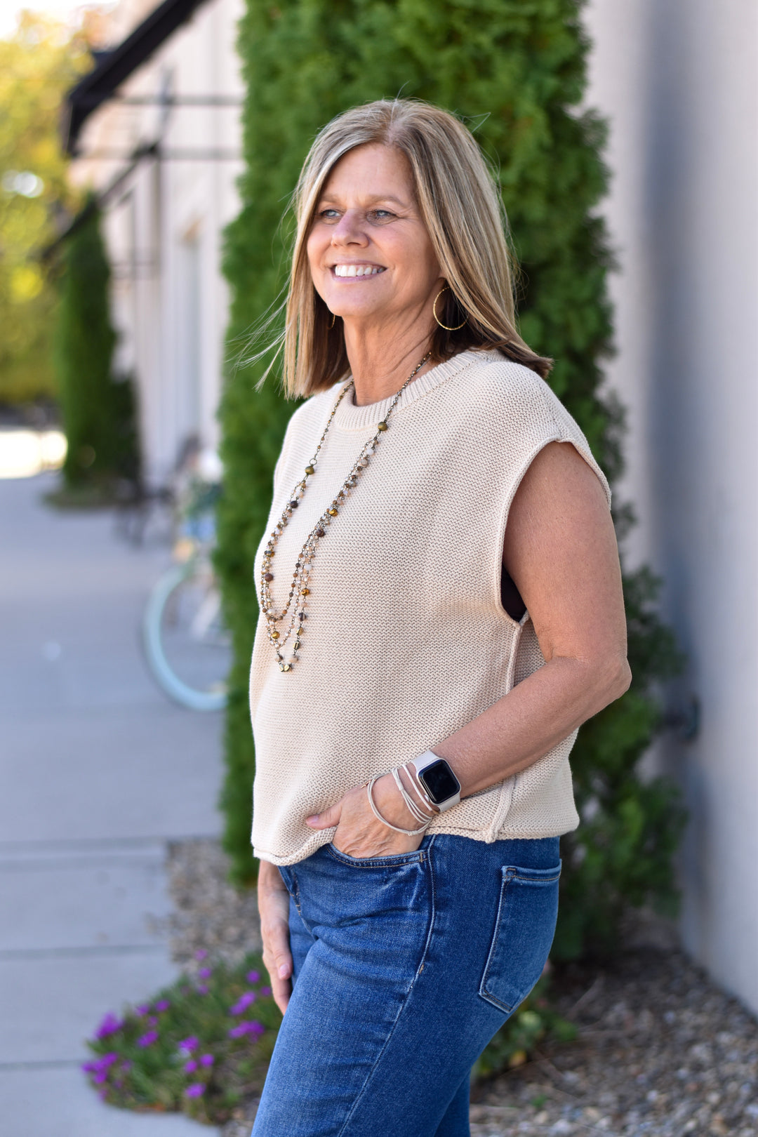 Everyday Edit Relaxed Cotton Sweater Vest