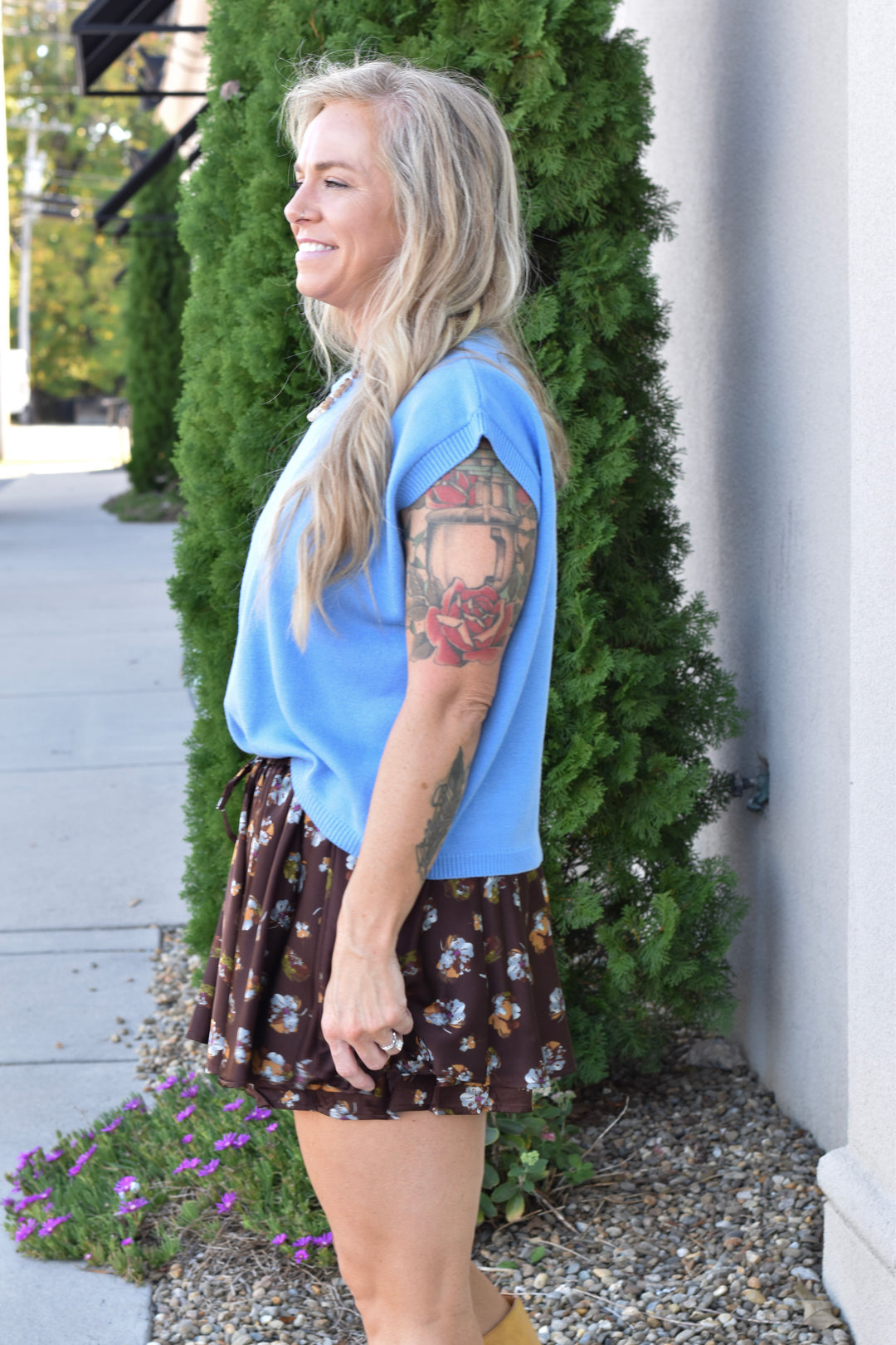 Wildflower Satin Skort