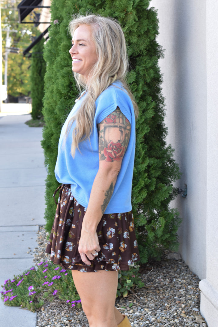 Wildflower Satin Skort
