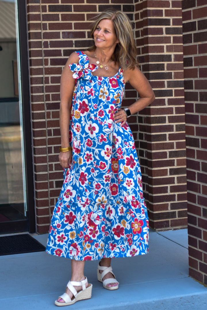 Bluebell Garden Cotton Midi Dress