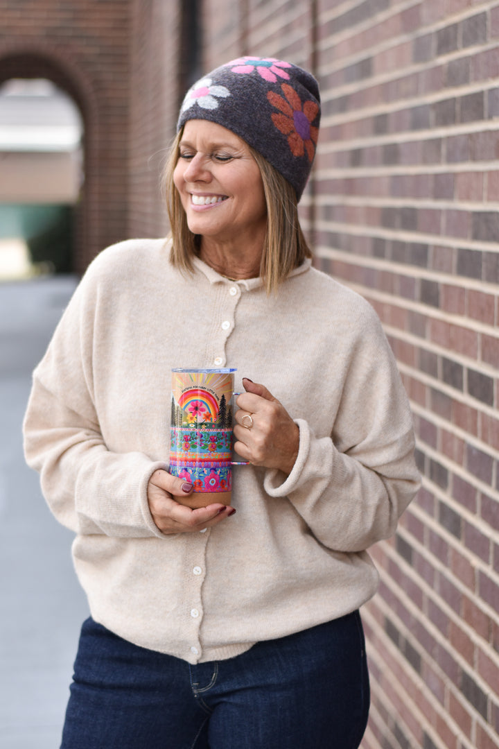 Daisy Intarsia Beanie