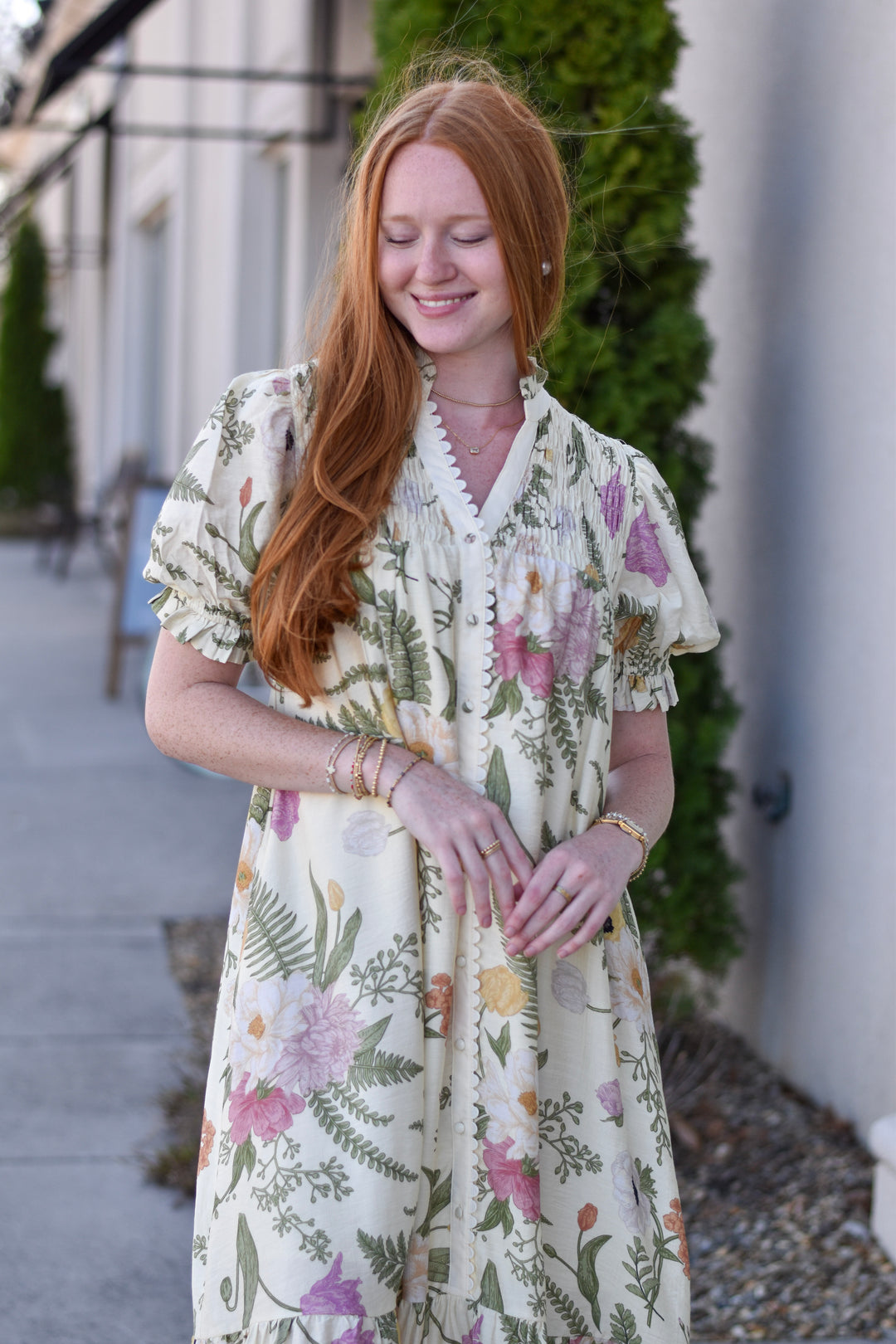 Umgee Wildflower Lace Midi Dress