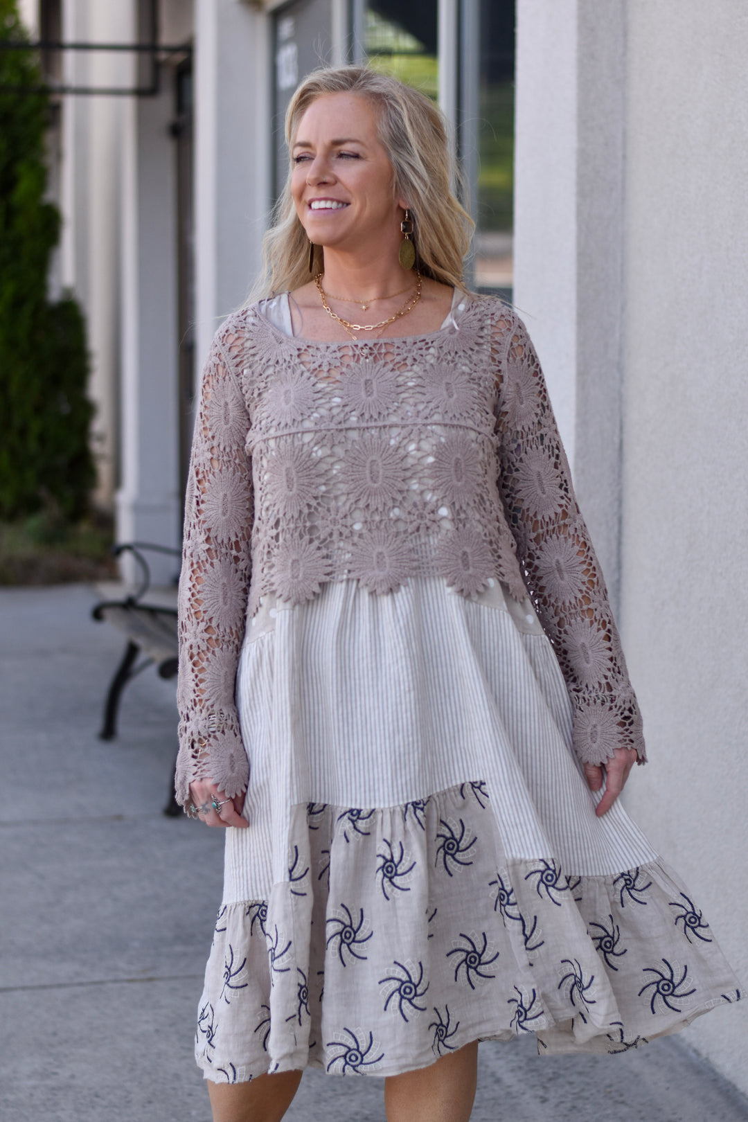 Tempo Paris Riviera Breeze Polka Linen Dress