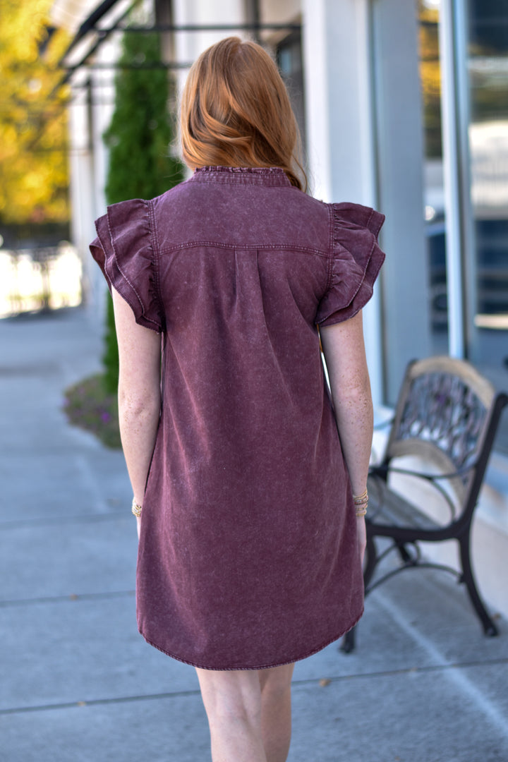 Snowfall Ruffle Mini Dress