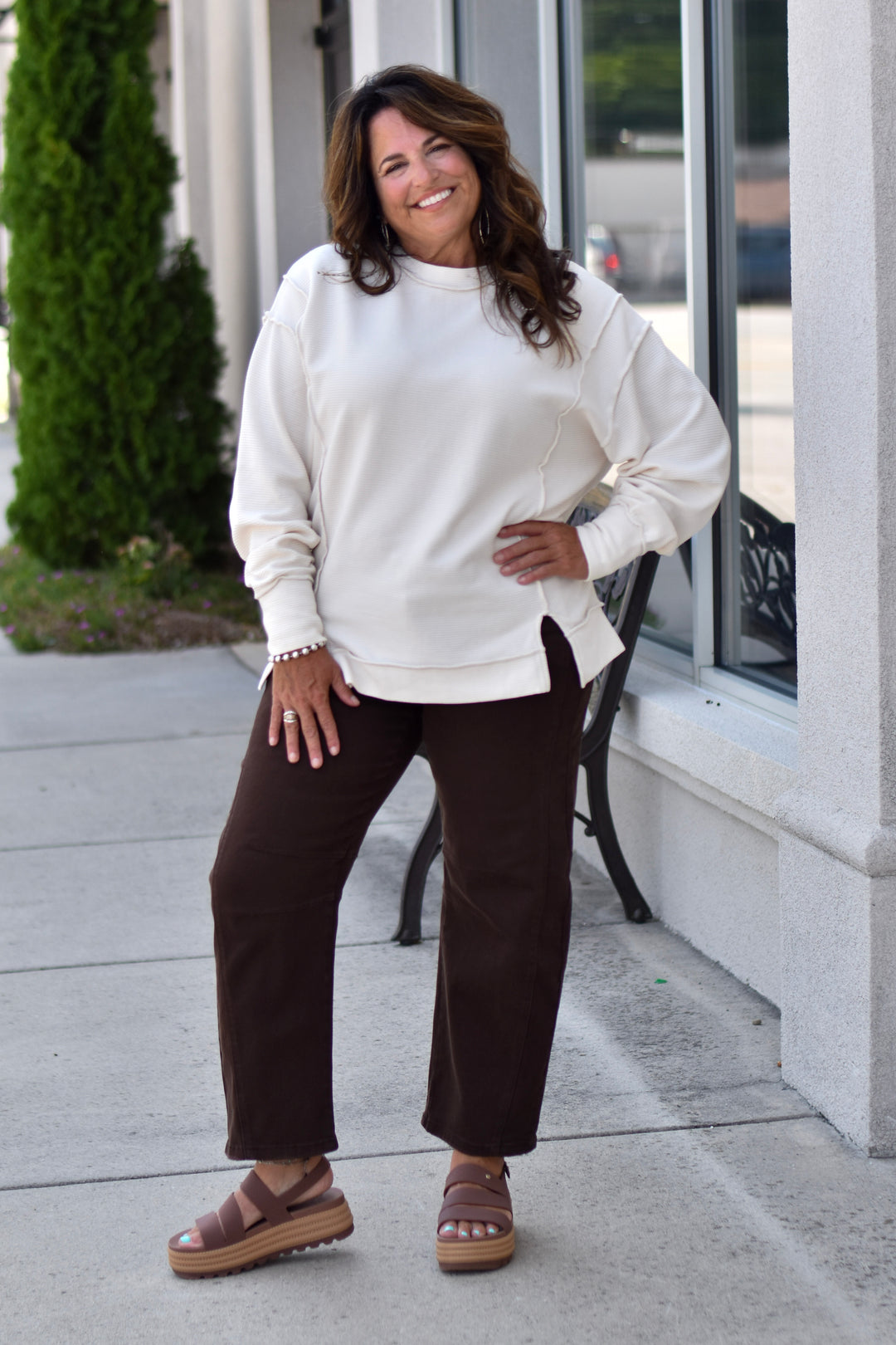 Weekend Edit Barrel Crop Denim Pants