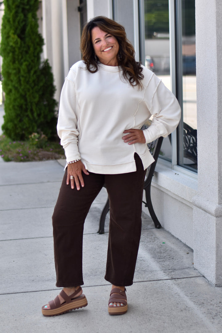 Weekend Edit Barrel Crop Denim Pants