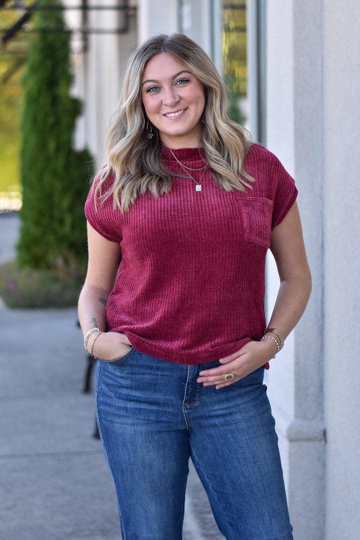 Chenille Waffle Sweater