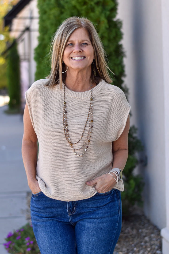 Everyday Edit Relaxed Cotton Sweater Vest