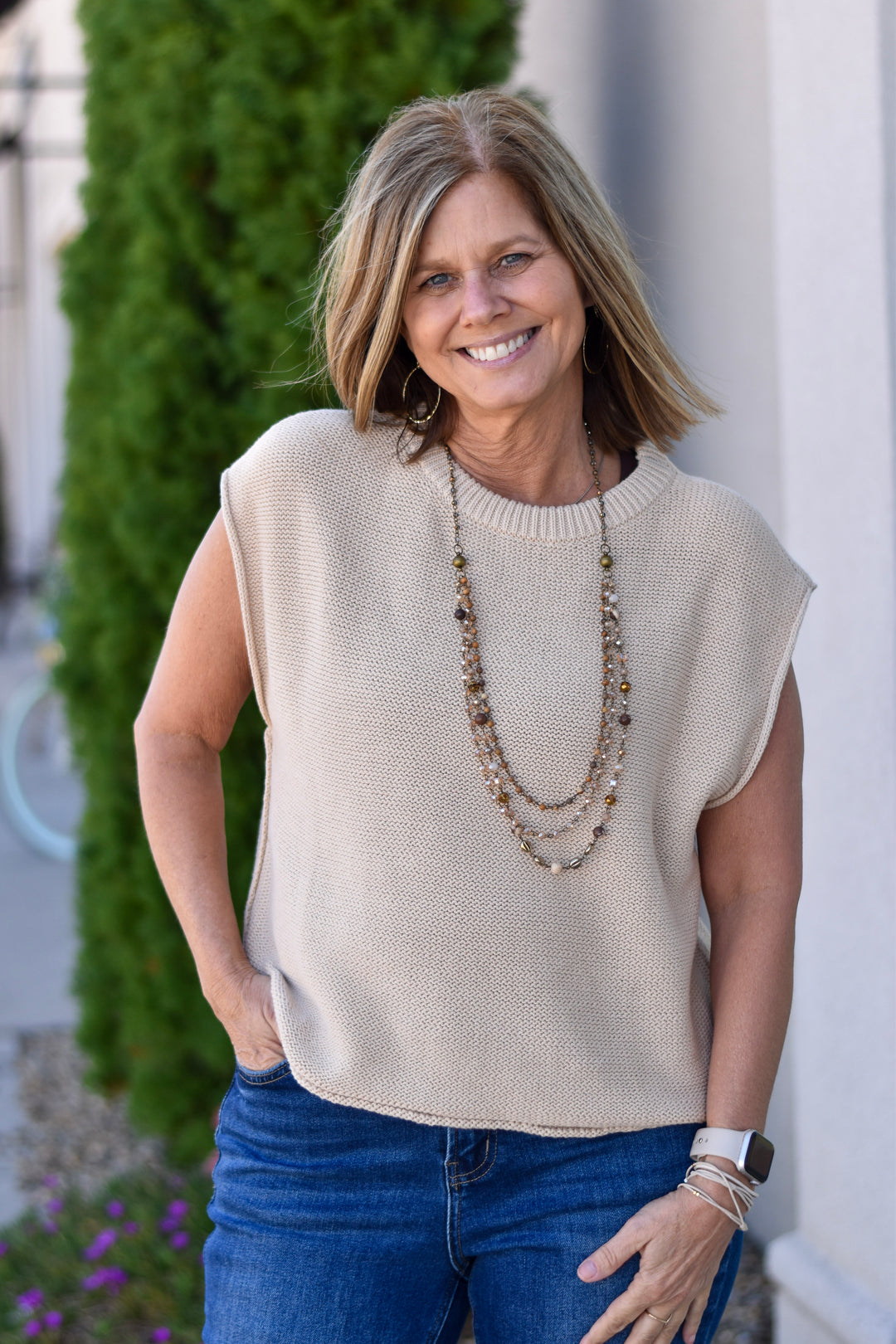Everyday Edit Relaxed Cotton Sweater Vest