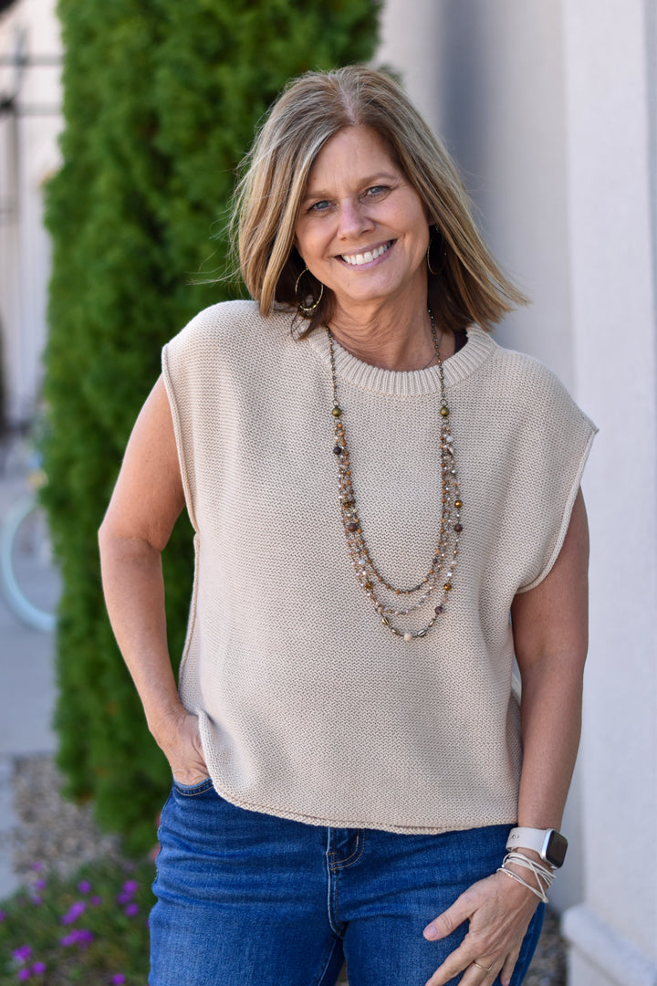Everyday Edit Relaxed Cotton Sweater Vest