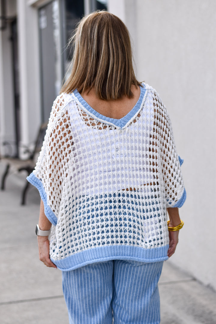 Pol Daisy Drift Crochet Sweater