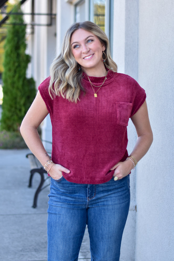 Chenille Waffle Sweater