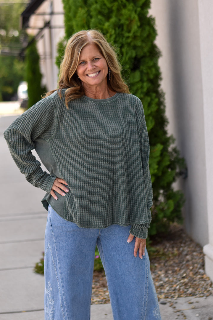 Easel's Soft Living Waffle Knit Top