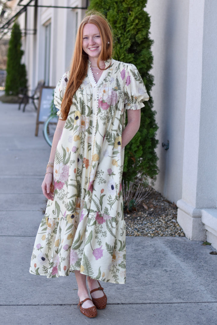 Umgee Wildflower Lace Midi Dress