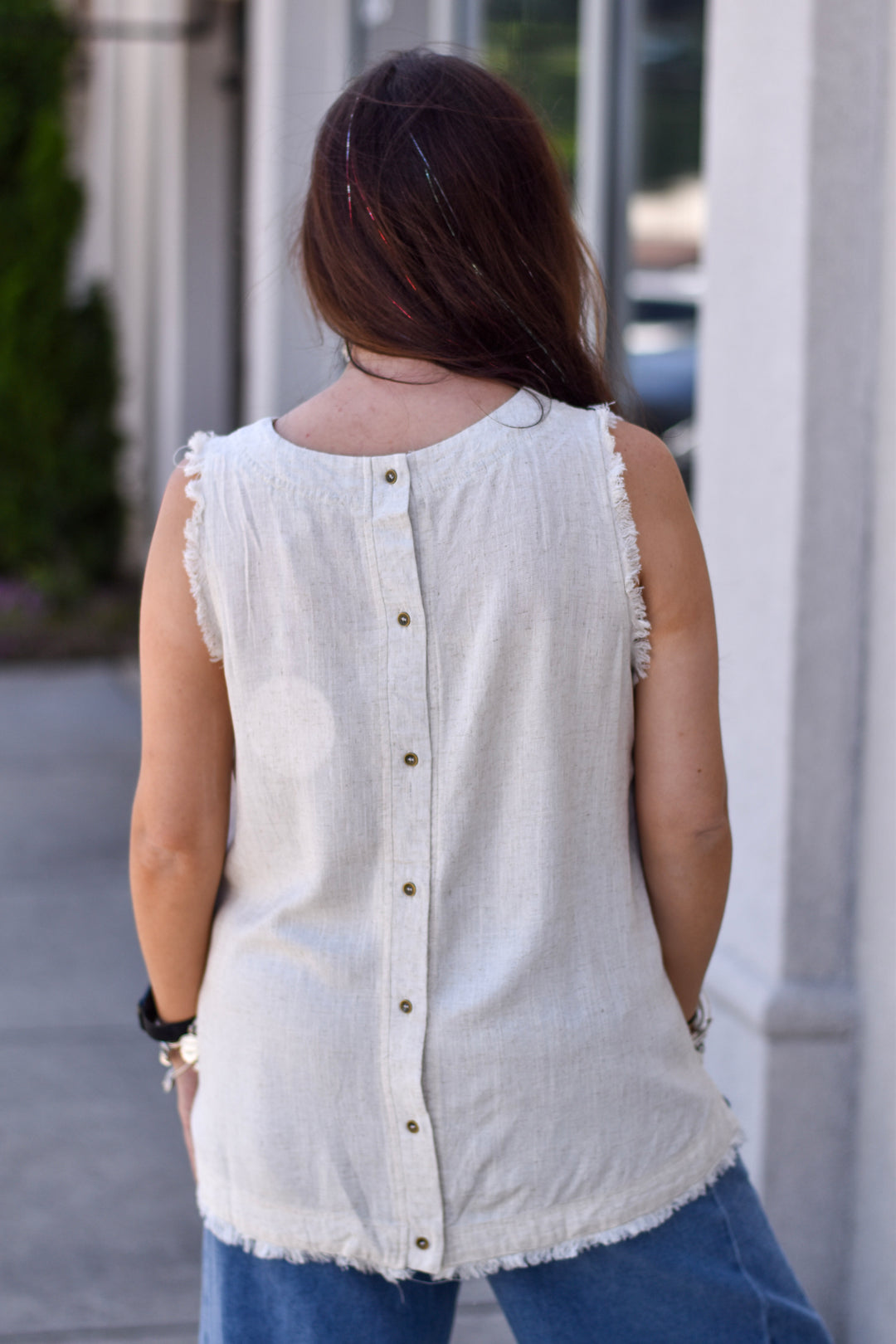 Umgee Coastal Charm Linen Tank
