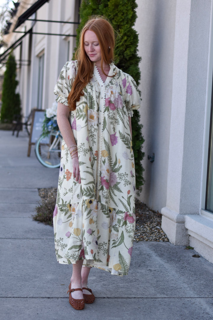 Umgee Wildflower Lace Midi Dress