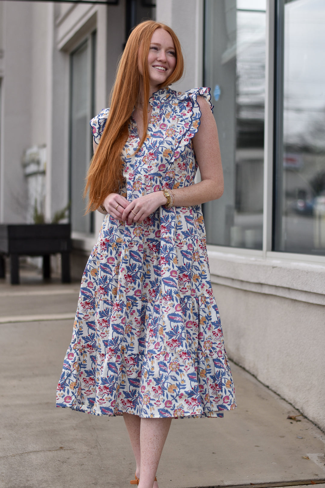 Floral Garden Tiered Dress