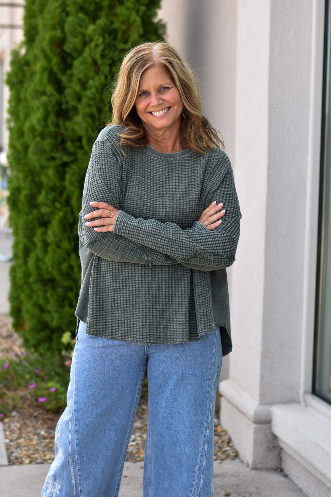 Easel's Soft Living Waffle Knit Top