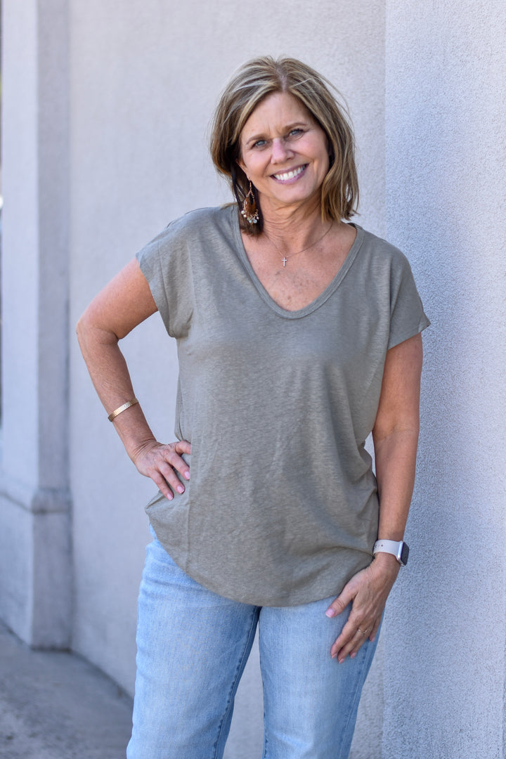 Nora V-Neckline Comfort Tee