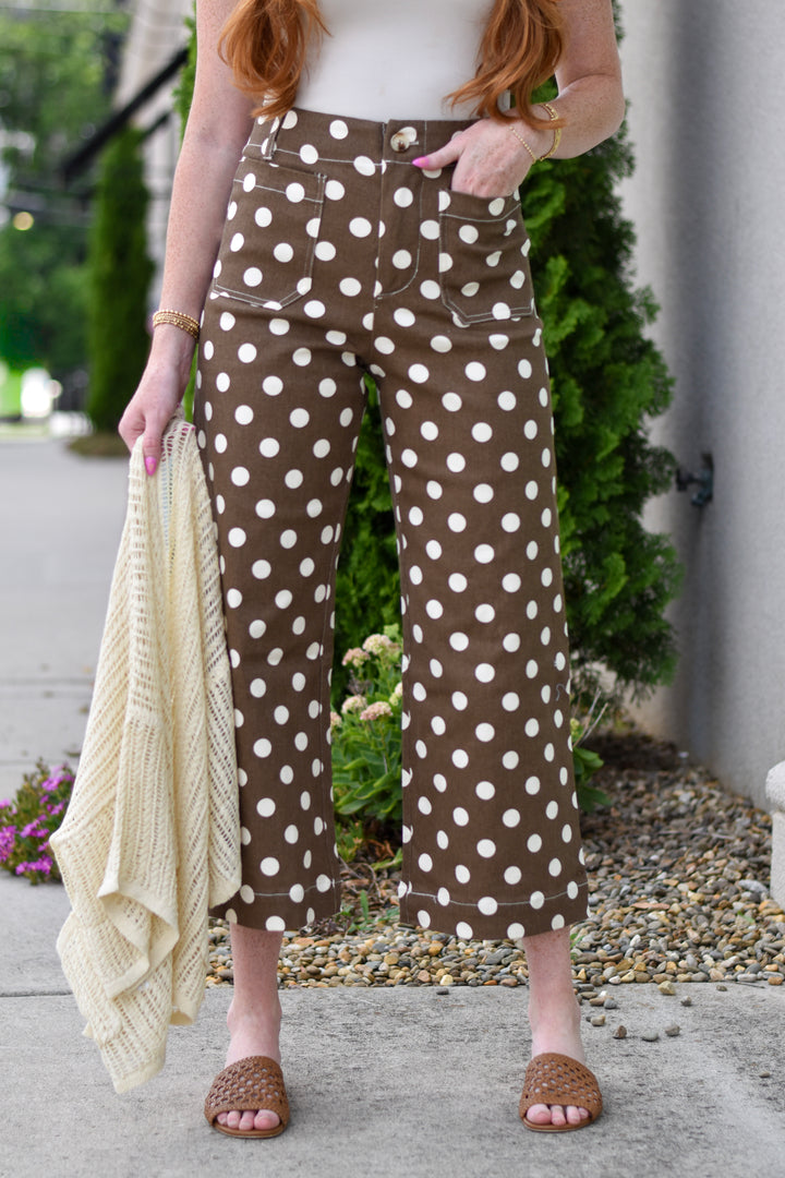 Brown Sugar Polka Dot Pants
