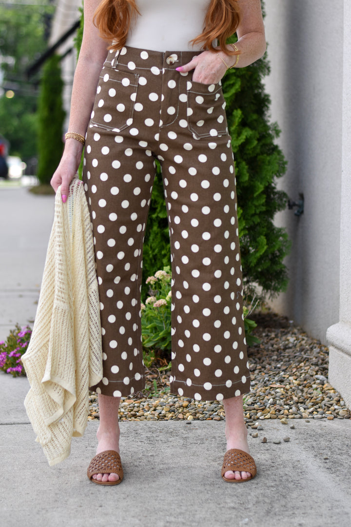 Brown Sugar Polka Dot Pants